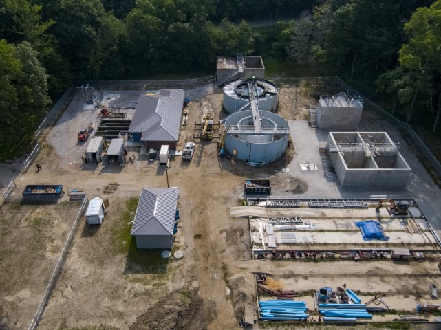 upgraded wastewater treatment plant
